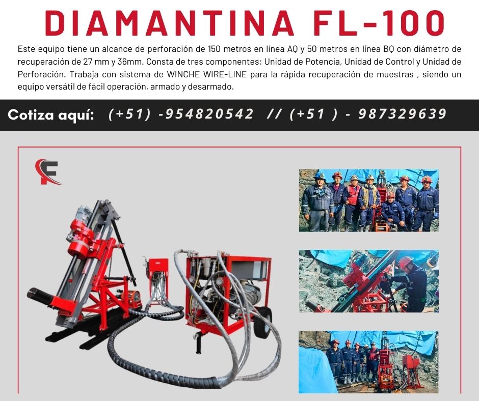 Diamantina FL-100 Rápida extracción de muestras 